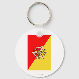 Sicilia flagga nyckelring