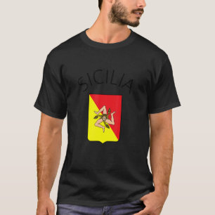 Sicilia Flagga Sicily Palermo Italien 19 T Shirt