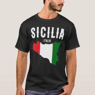 Sicilia Flagga Sicily Palermo Italien 19 T Shirt