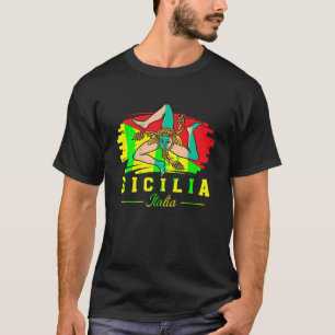 Sicilia Italia Flagga Sicily Proud Italia Sicili T Shirt