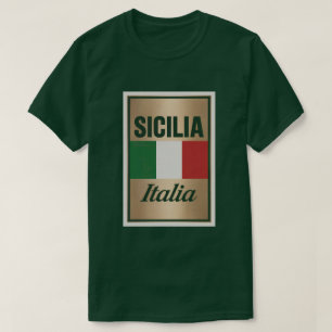 Sicilia Italia Grönt T-Shirt