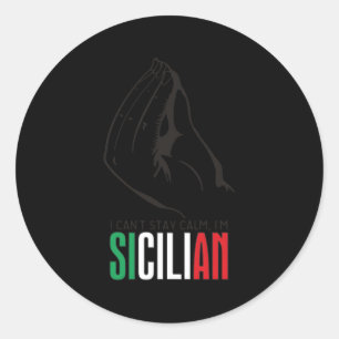 Sicilia Italien Sicilian Quote Sicily Runt Klistermärke