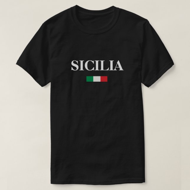 Sicilia Italienska flaggan  T Shirt (Design framsida)