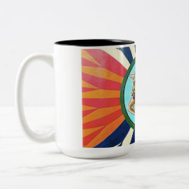 Sicilia laTrinacria symbol av Sicily Två-Tonad Mugg