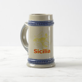 Sicilia med Trinacria-symbol Sejdel