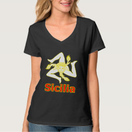 Sicilia med Trinacria-symbol T-shirt