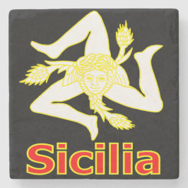 Sicilia med Trinacria-symbol T-shirt Stenunderlägg