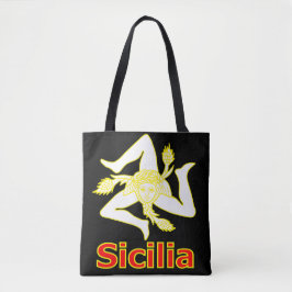 Sicilia med Trinacria-symbol T-shirt Tygkasse
