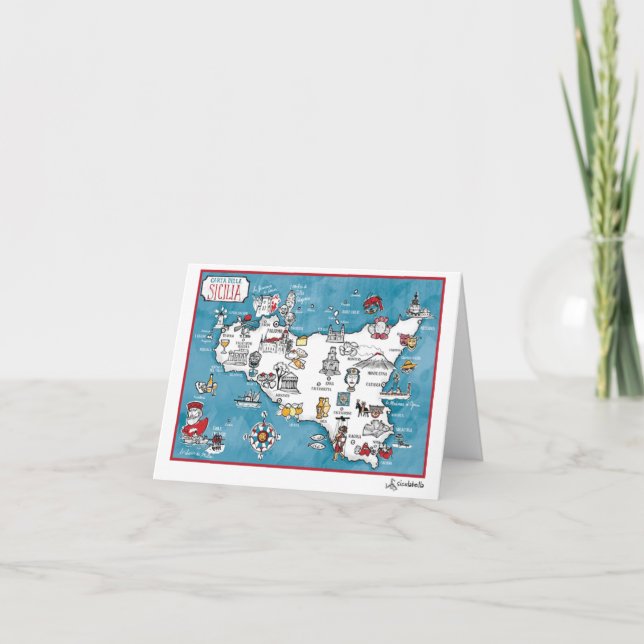 Sicilia Notecard 1 Anteckningskort (Framsida)