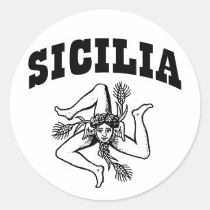 Sicilia Runt Klistermärke