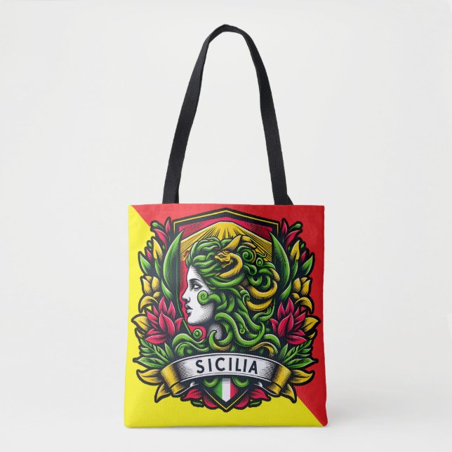 Sicilia Sicilian Sicilian Tote Tygkasse (Framsida)
