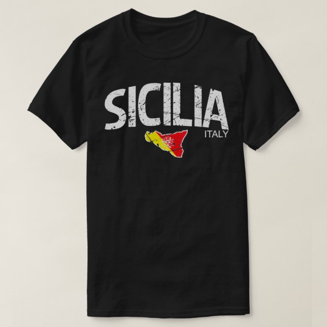 Sicilia Sicilian Sicily Italy Italian Pullover  T Shirt (Design framsida)