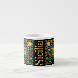 Sicilia Siciliansk Mönster Espressomugg