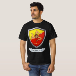 Sicilia/Sicilien Emblem Personlig T-Shirt