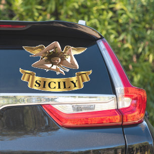 Sicilia Sicilien Trinacria Symbol  Klistermärke Klistermärken