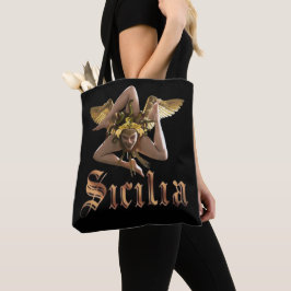 Sicilia / Sicilien Trinacria Tote Bag Tygkasse