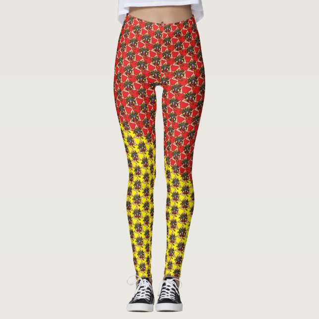 SICILIA Trinacria Siciliansk design Leggings (Framsida)