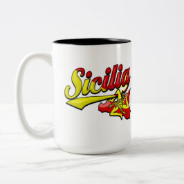 Sicilia Trinacria Två-Tonad Mugg