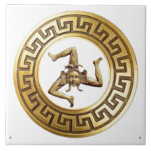 Sicilia Trinacria Väggplatta