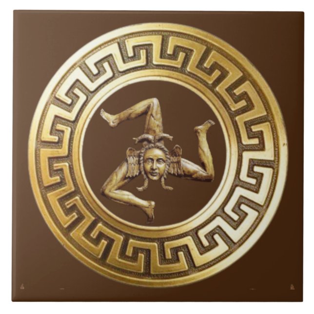 Sicilia Trinacria Wall Tile Kakelplatta (Framsidan)