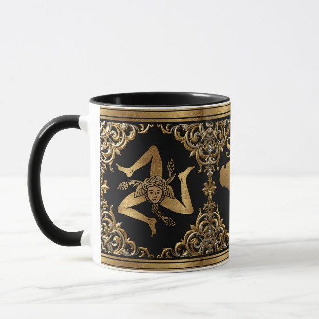 Sicilian Baroque Trinacria Design Mugg (Vänster)