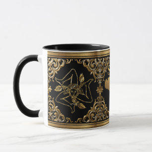 Sicilian Baroque Trinacria Design Mugg