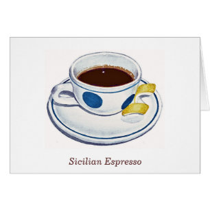 Sicilian espresso hälsningskort