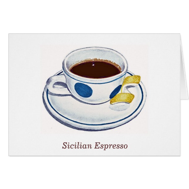 Sicilian espresso hälsningskort (Framsidan Horizontal)