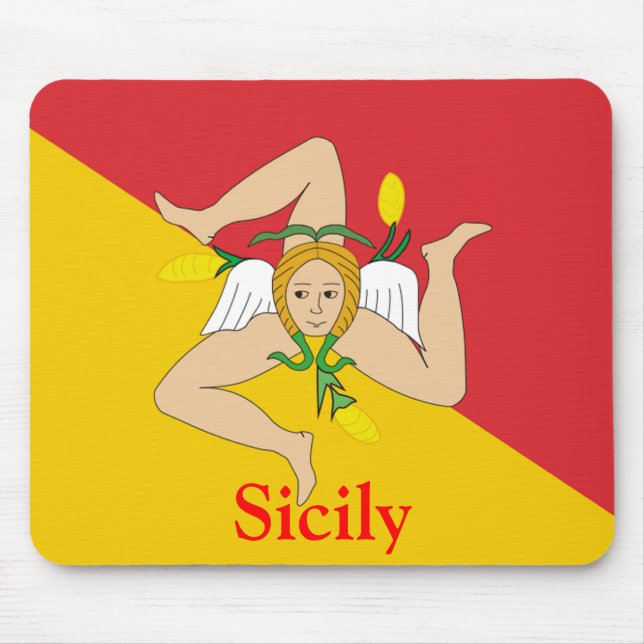 Sicilian flagga Mousepad Musmatta (Framsidan)