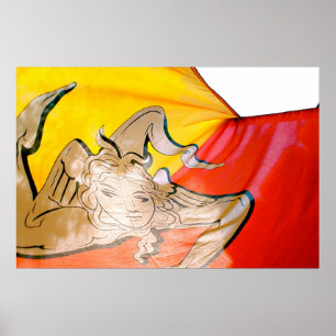 Sicilian flagga poster