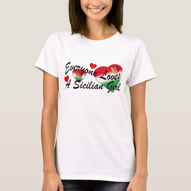 Sicilian flicka för kärlekar tee shirt (Framsida)