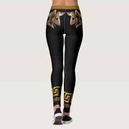 Sicilian Golden Medusa Athletic Leggings