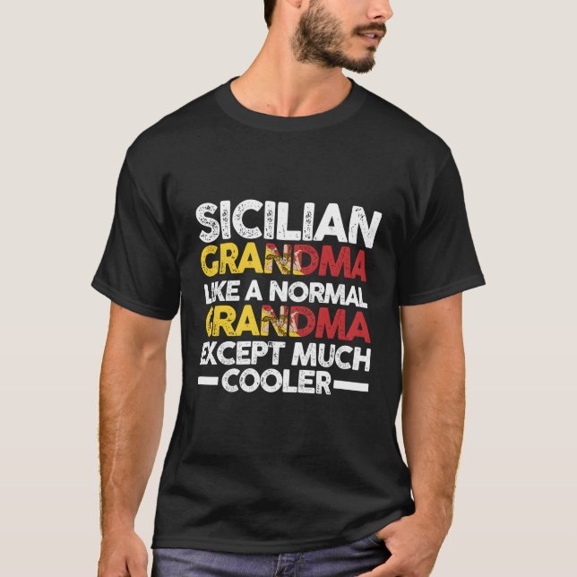 Sicilian Grandma Sicily T Shirt (Framsida)