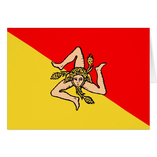 Sicilian italien hälsningskort (Framsidan Horizontal)