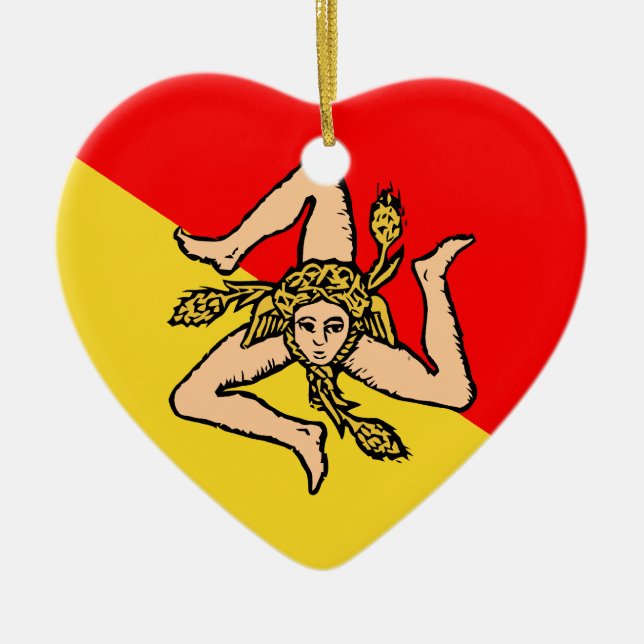 Sicilian italien julgransprydnad keramik (Framsidan)