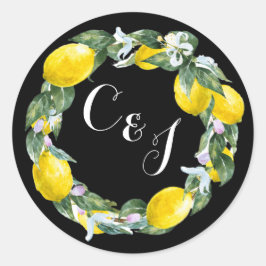 Sicilian kärlek - initial klistermärkekuvertsälar runt klistermärke