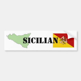 Sicilian karta- & flaggabildekal bildekal