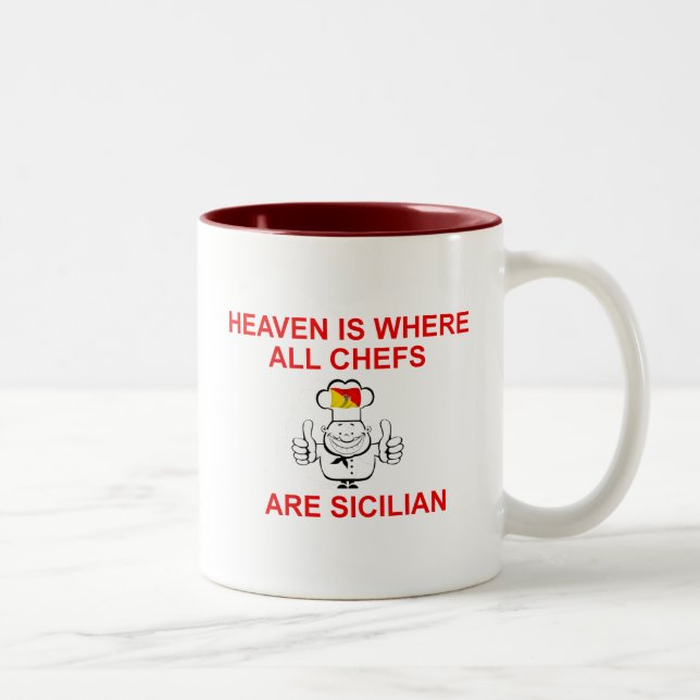 Sicilian kockar Två-Tonad mugg (Höger)