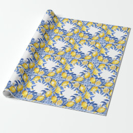 Sicilian Lemon Tiles Pattern Mediterranean Dolce  Presentpapper