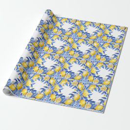 Sicilian Lemon Tiles Pattern Mediterranean Dolce  Presentpapper