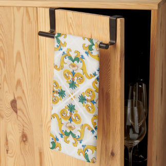 Sicilian Majolica Colorful Tile Mönster Tea Towel Kökshandduk