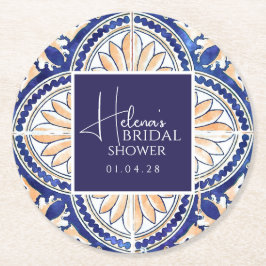 Sicilian Majolica Round Underlägg - Lemon Theme Papper Rund