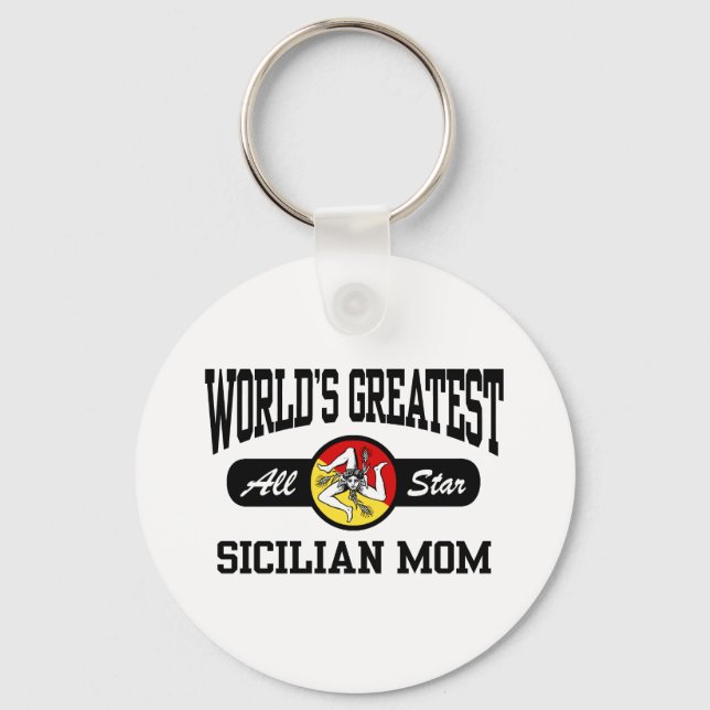 Sicilian Mamma Nyckelring (Framsida)