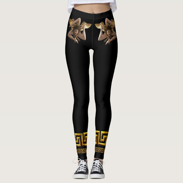 Sicilian Medusa Athletic Leggings (Framsida)