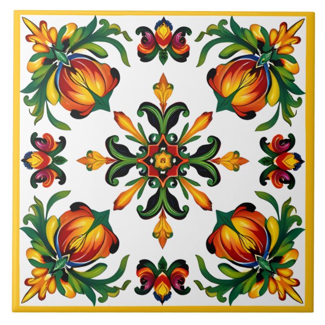 Sicilian mönster kakelplatta (Framsidan)