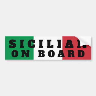 Sicilian On Board Bumper Sticker Bildekal