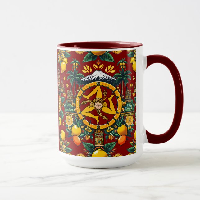 Sicilian Trinacria Design Mugg (Höger)