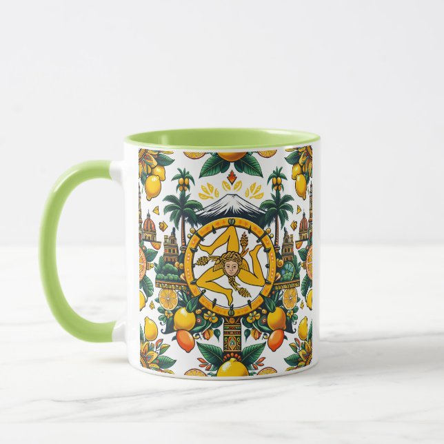 Sicilian Trinacria Design Mugg (Vänster)