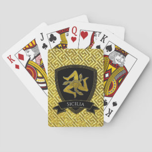 Sicilian Trinacria din text Casinokort