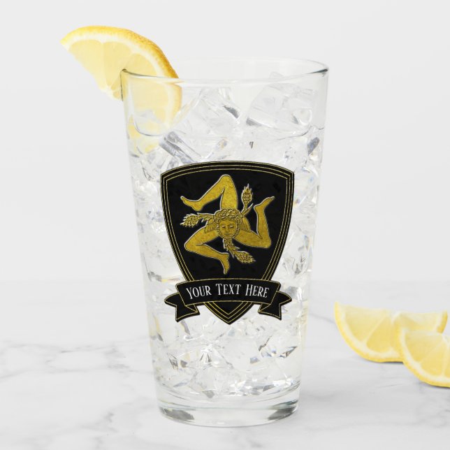 Sicilian Trinacria din text Glaskopp (Framsida Ice)